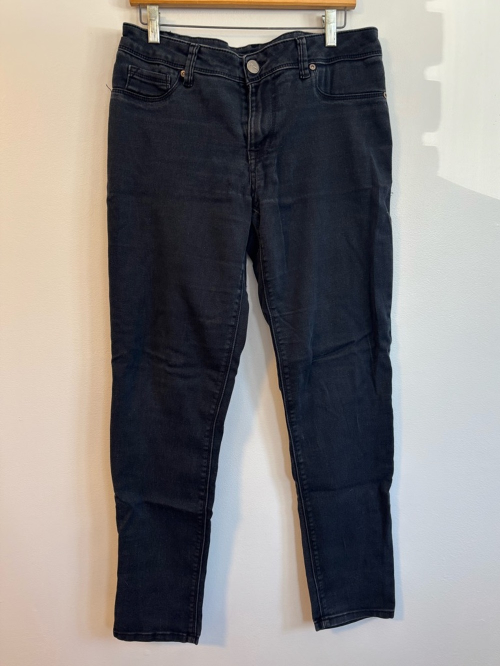 Ag Denim Dark Wash Black Cotton Skinny Jeans Size 10